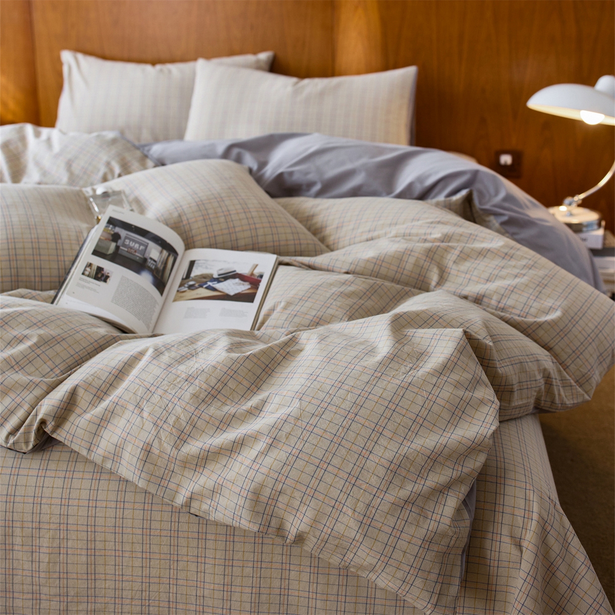 91家纺网 家纺一手货源 找家纺 启程家纺 2026新款全棉纯棉色织水洗棉单枕套枕套单件单品枕套 秋田5号