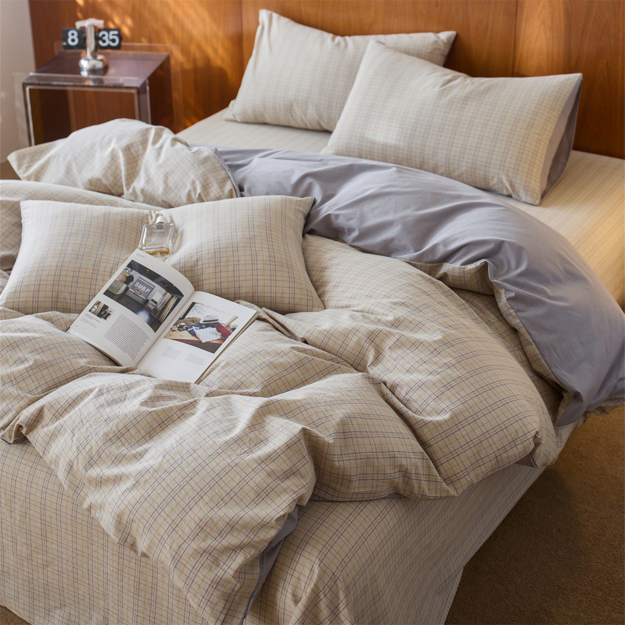 91家纺网 家纺一手货源 找家纺 启程家纺 2026新款全棉纯棉色织水洗棉单枕套枕套单件单品枕套 秋田5号