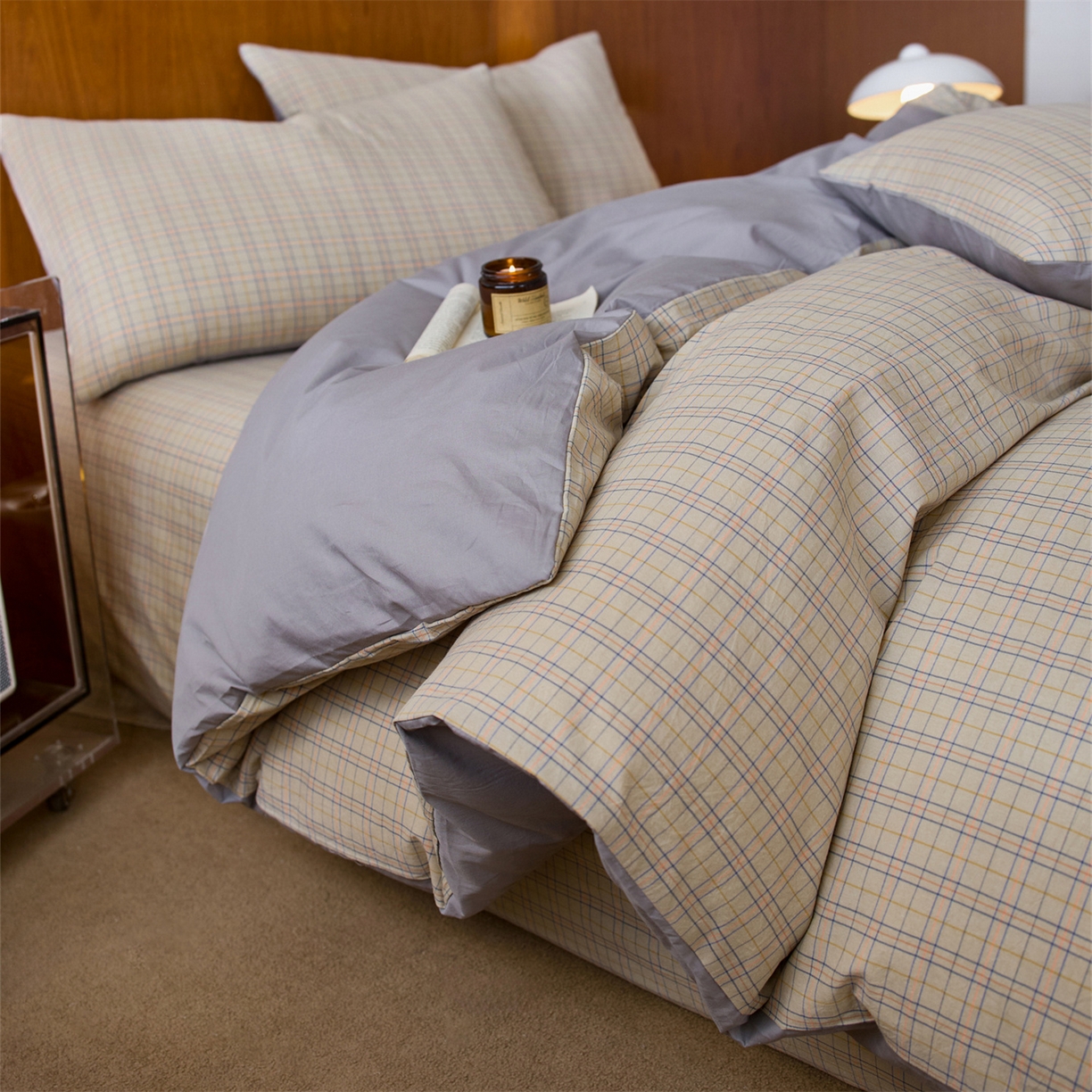 91家纺网 家纺一手货源 找家纺 启程家纺 2026新款全棉纯棉色织水洗棉单枕套枕套单件单品枕套 秋田5号