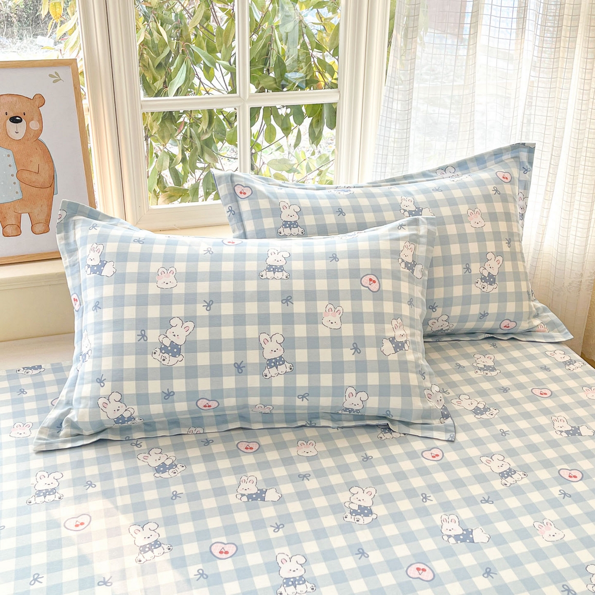 铭成家纺 2026新款全棉印花小清新单枕套（提供买家秀） 格格兔宝