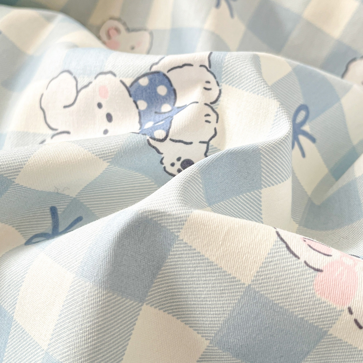 91家纺网 家纺一手货源 找家纺 铭成家纺 2026新款全棉印花小清新单枕套（提供买家秀） 格格兔宝