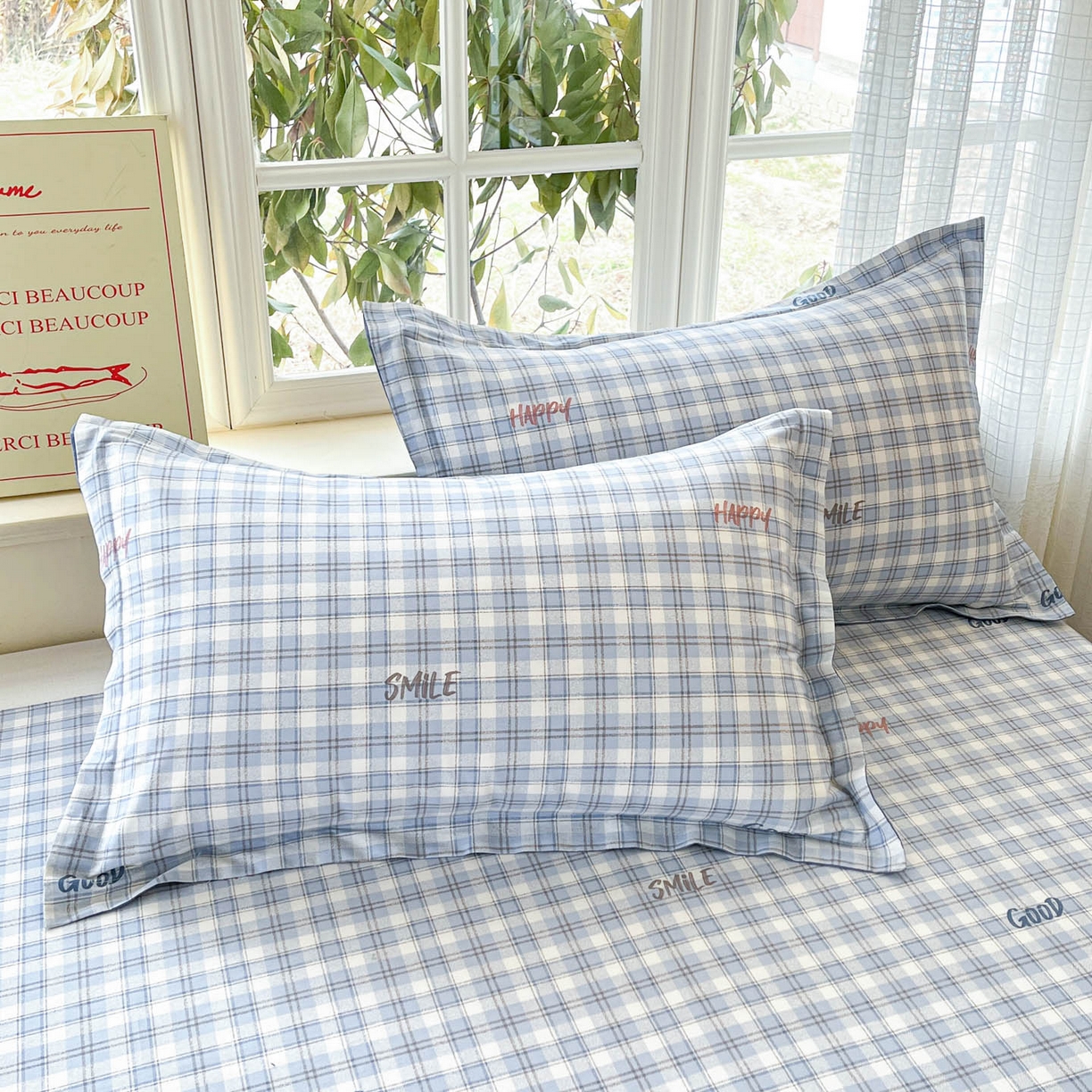 铭成家纺 2026新款全棉印花小清新单枕套（提供买家秀） 海风苏打