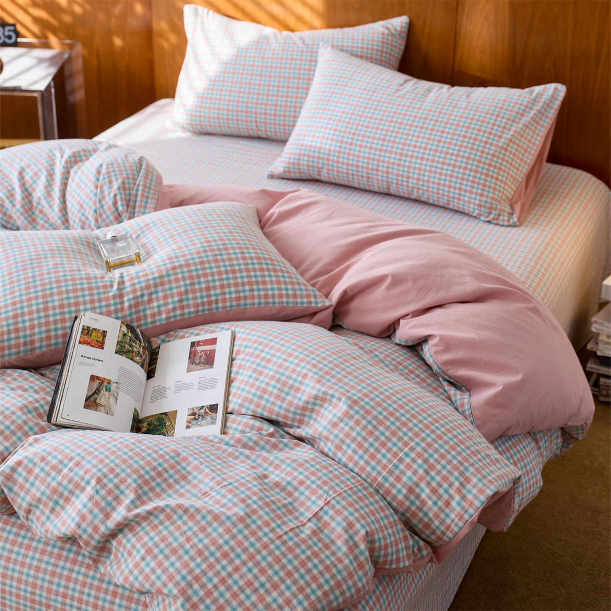 91家纺网 家纺一手货源 找家纺 启程家纺 2026新款全棉纯棉色织水洗棉单枕套枕套单件单品枕套 松墨