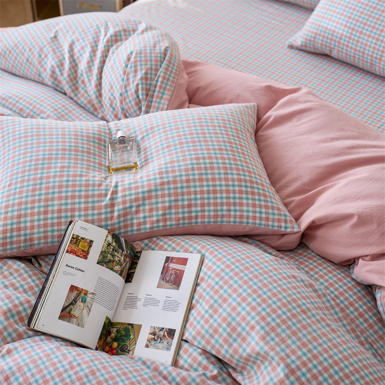 91家纺网 家纺一手货源 找家纺 启程家纺 2026新款全棉纯棉色织水洗棉单枕套枕套单件单品枕套 松墨