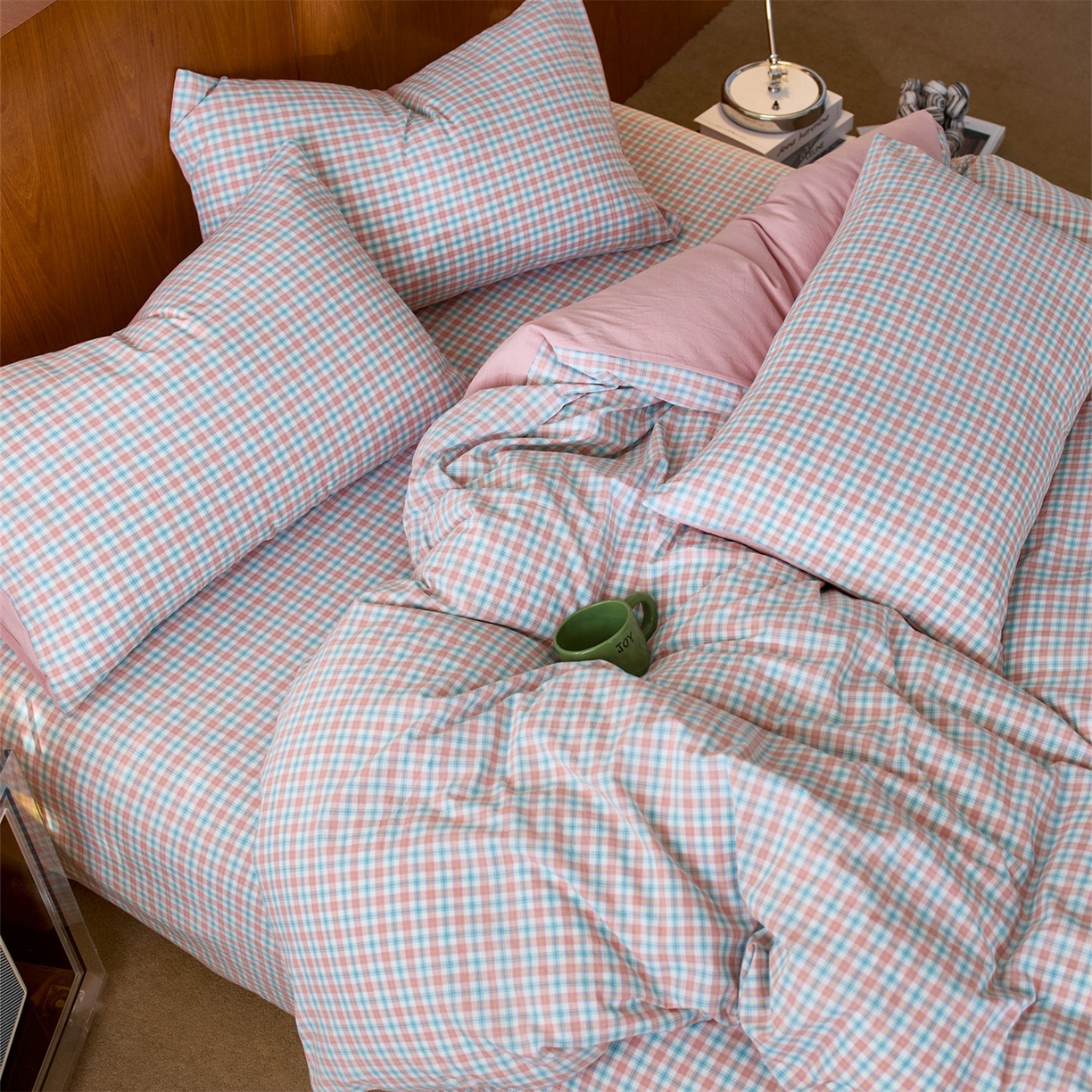 91家纺网 家纺一手货源 找家纺 启程家纺 2026新款全棉纯棉色织水洗棉单枕套枕套单件单品枕套 松墨