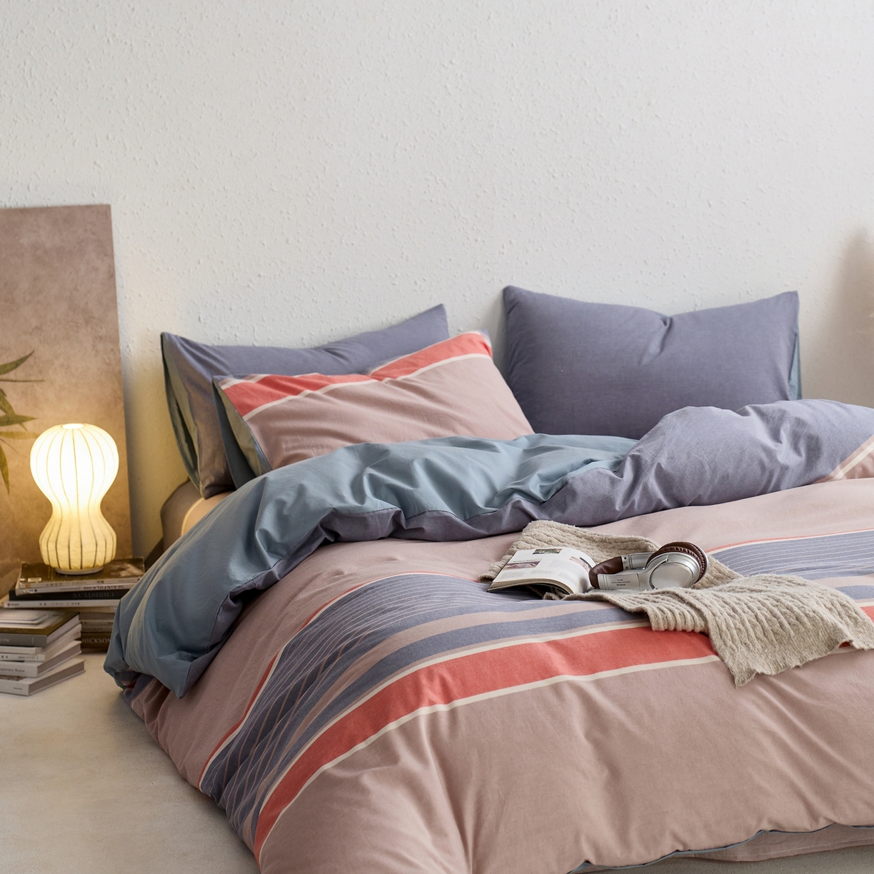 91家纺网 家纺一手货源 找家纺 启程家纺 2026春夏新款全棉纯棉色织水洗棉四件套 土耳其