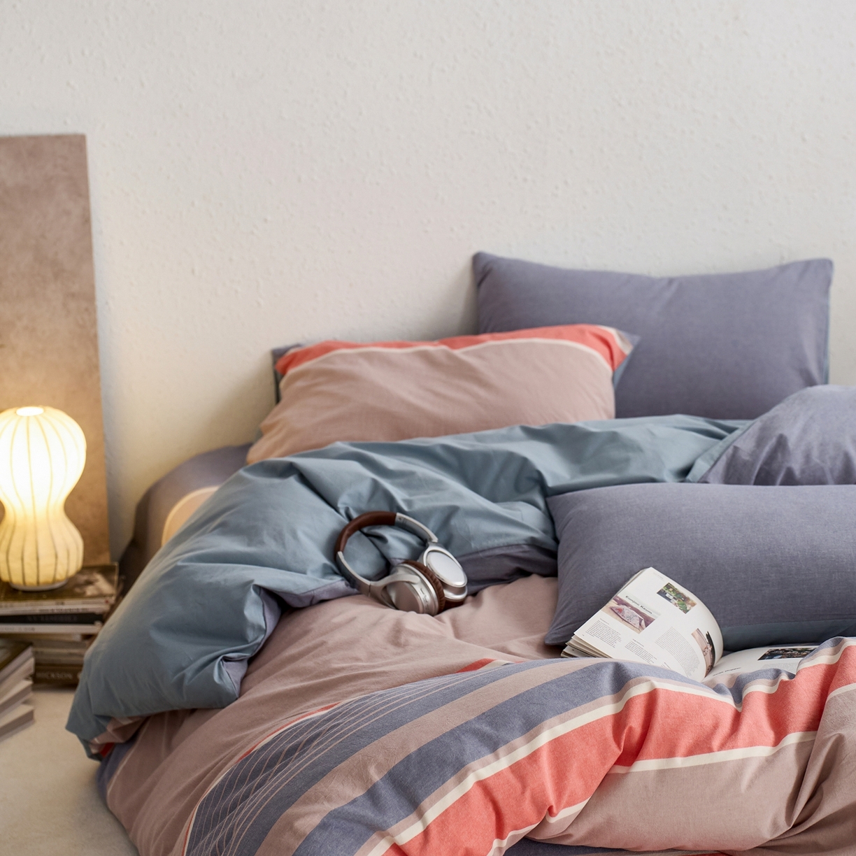 91家纺网 家纺一手货源 找家纺 启程家纺 2026春夏新款全棉纯棉色织水洗棉四件套 土耳其