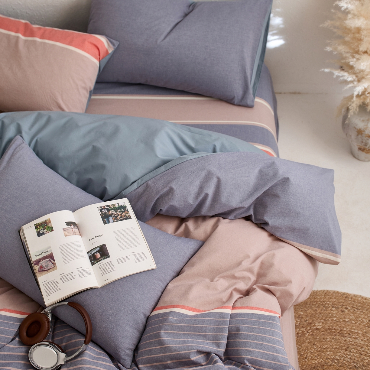 91家纺网 家纺一手货源 找家纺 启程家纺 2026春夏新款全棉纯棉色织水洗棉四件套 土耳其