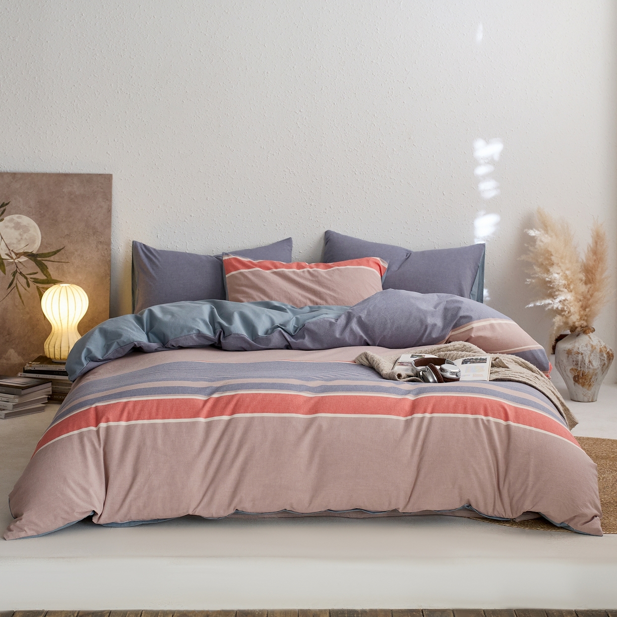 91家纺网 家纺一手货源 找家纺 启程家纺 2026春夏新款全棉纯棉色织水洗棉四件套 土耳其