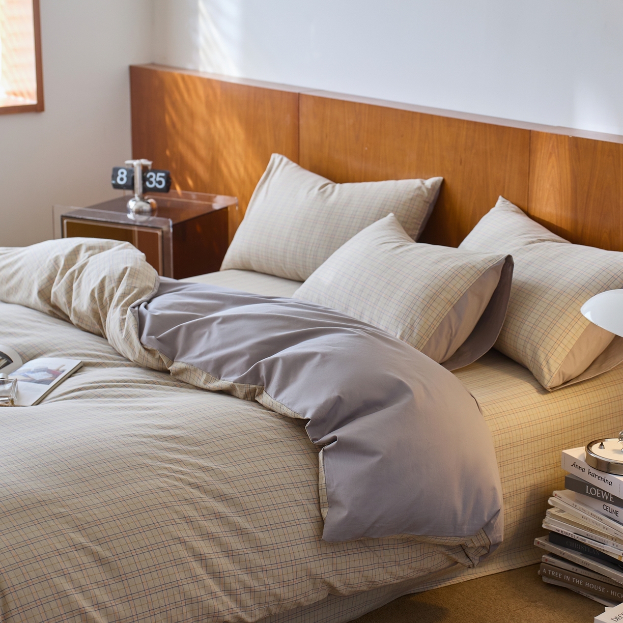 91家纺网 家纺一手货源 找家纺 启程家纺 2026春夏新款全棉纯棉色织水洗棉四件套 秋田5号