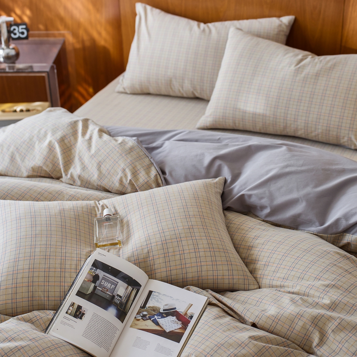 91家纺网 家纺一手货源 找家纺 启程家纺 2026春夏新款全棉纯棉色织水洗棉四件套 秋田5号