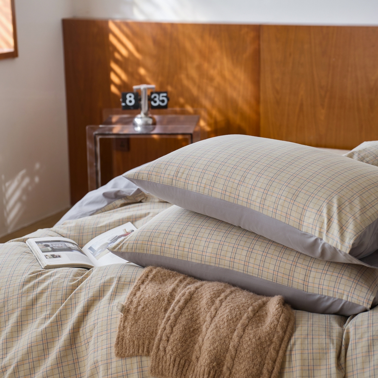 91家纺网 家纺一手货源 找家纺 启程家纺 2026春夏新款全棉纯棉色织水洗棉四件套 秋田5号