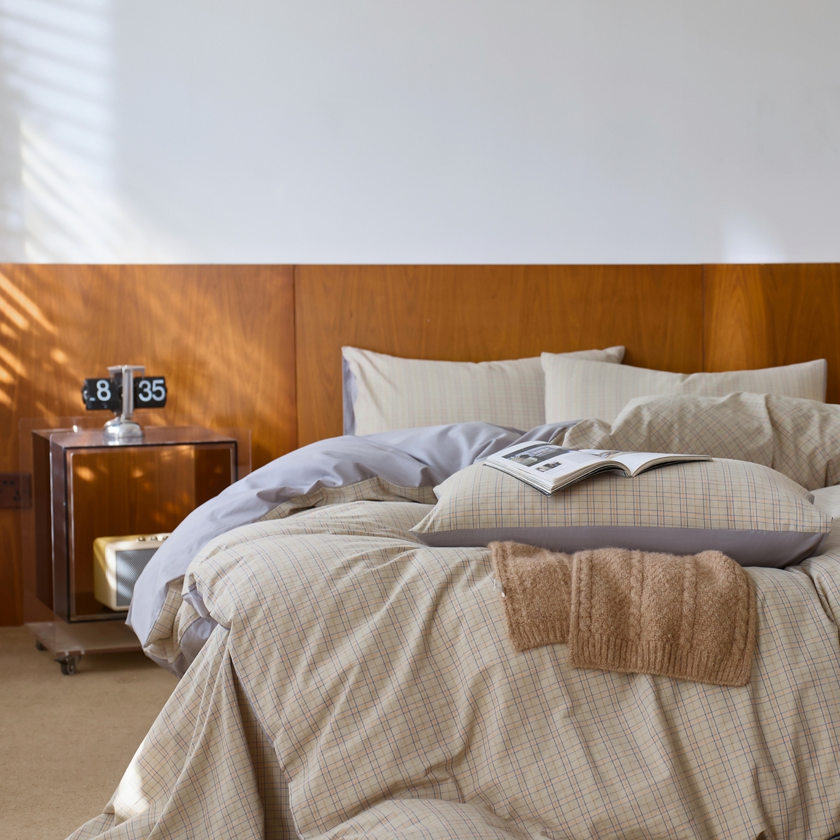 91家纺网 家纺一手货源 找家纺 启程家纺 2026春夏新款全棉纯棉色织水洗棉四件套 秋田5号