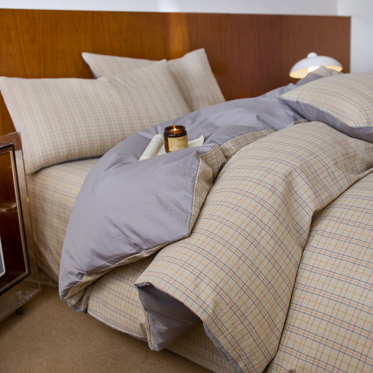 91家纺网 家纺一手货源 找家纺 启程家纺 2026春夏新款全棉纯棉色织水洗棉四件套 秋田5号