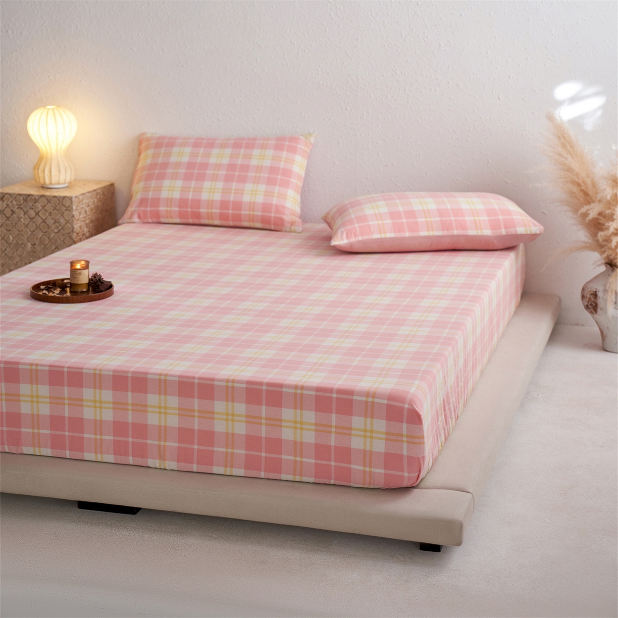 91家纺网 家纺一手货源 找家纺 （总）启程家纺 2026新款全棉纯棉色织水洗棉单床笠床笠单件单品床笠