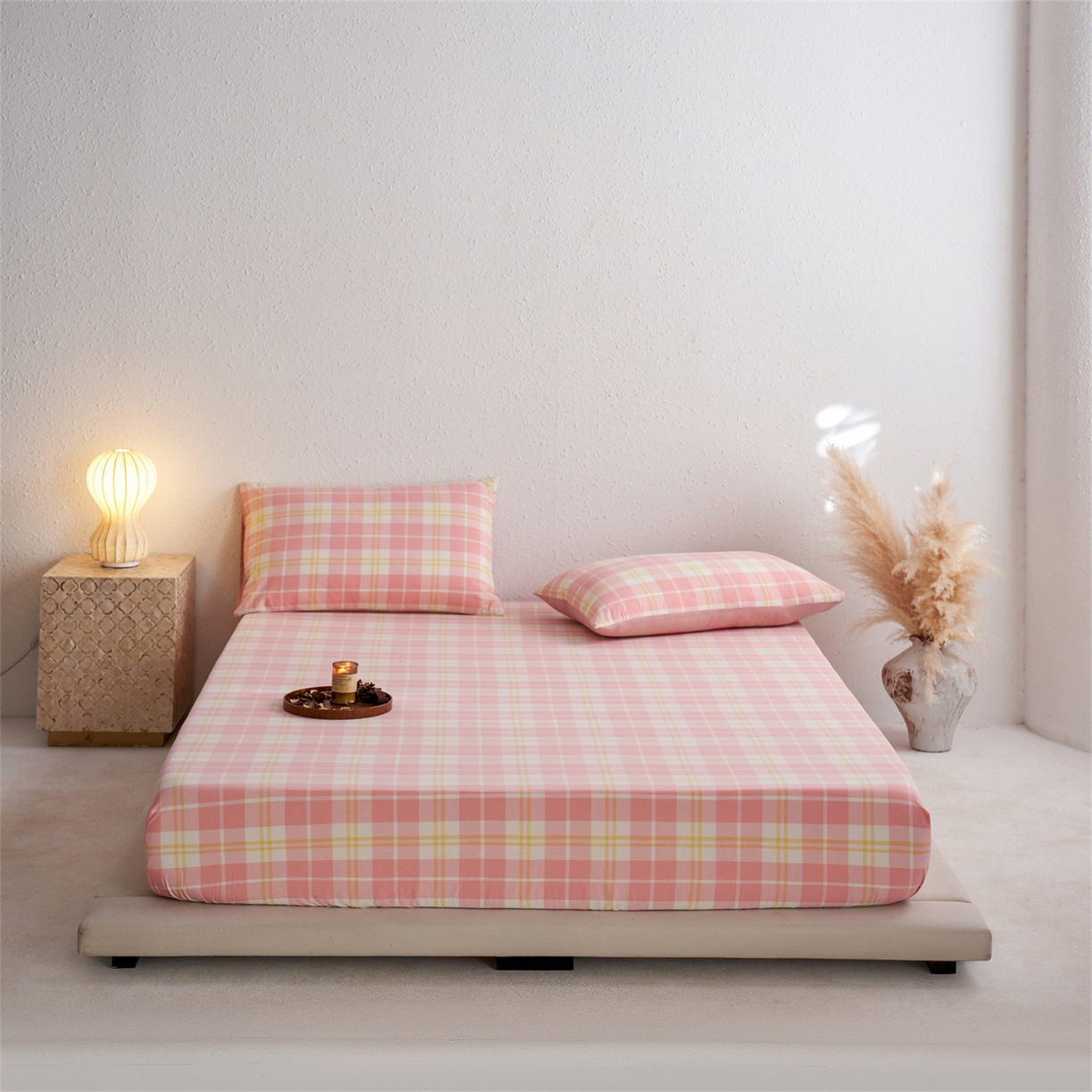 91家纺网 家纺一手货源 找家纺 （总）启程家纺 2026新款全棉纯棉色织水洗棉单床笠床笠单件单品床笠