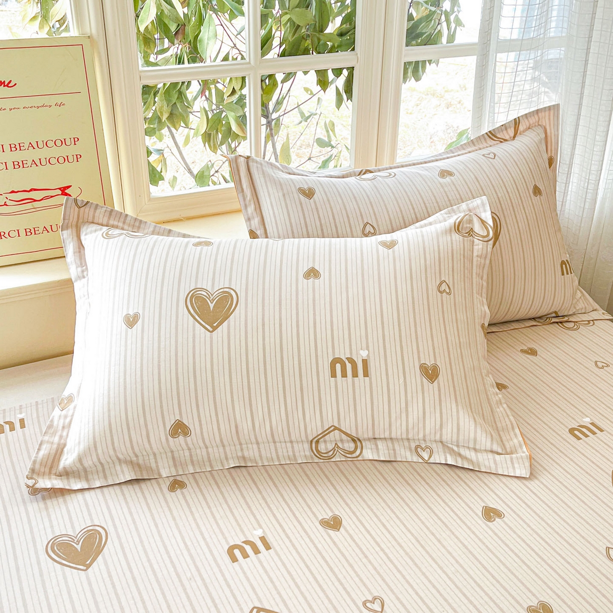 铭成家纺 2026新款全棉印花小清新单枕套（提供买家秀） 柠檬心愿