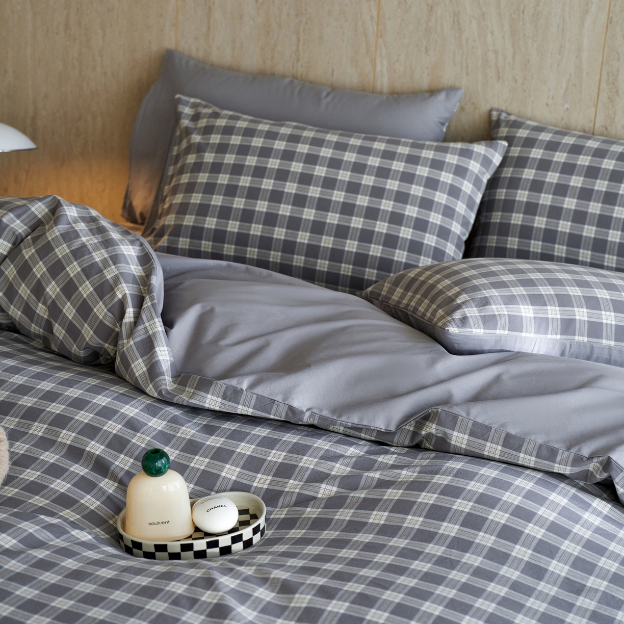 91家纺网 家纺一手货源 找家纺 启程家纺 2026春夏新款全棉纯棉色织水洗棉四件套 初遇