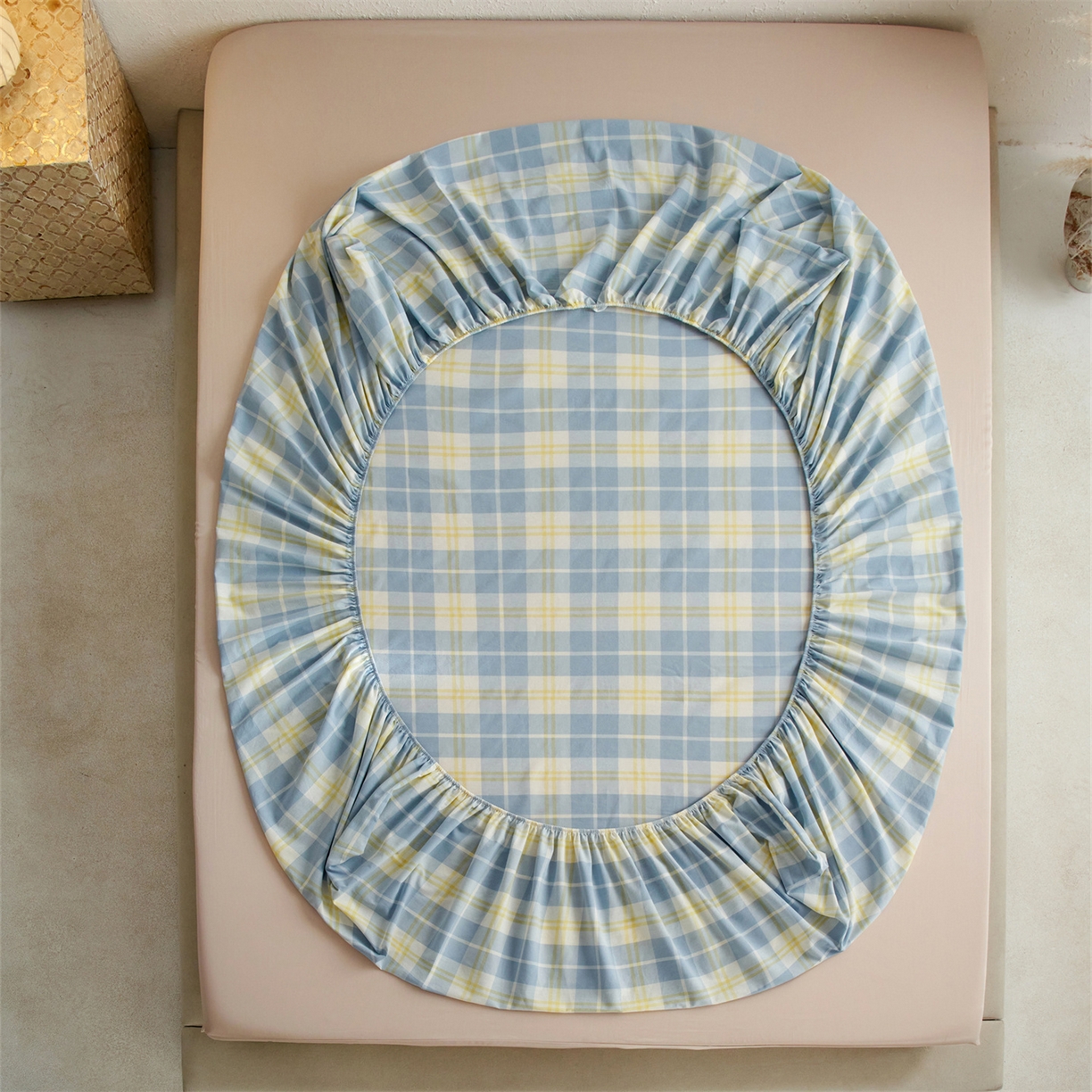 91家纺网 家纺一手货源 找家纺 启程家纺 2026新款全棉纯棉色织水洗棉单床笠床笠单件单品床笠 爱格兰