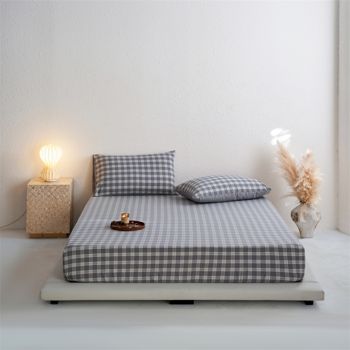 91家纺网 家纺一手货源 找家纺 启程家纺 2026新款全棉纯棉色织水洗棉单床笠床笠单件单品床笠 除遇