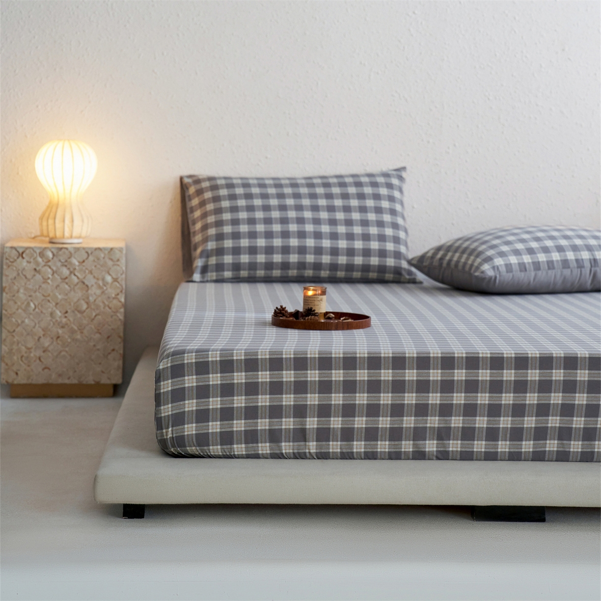 91家纺网 家纺一手货源 找家纺 启程家纺 2026新款全棉纯棉色织水洗棉单床笠床笠单件单品床笠 除遇