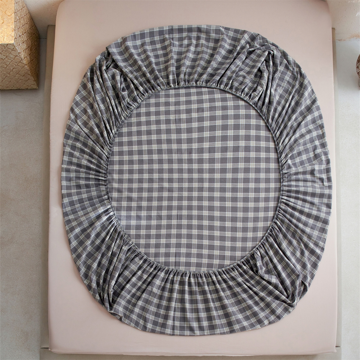 91家纺网 家纺一手货源 找家纺 启程家纺 2026新款全棉纯棉色织水洗棉单床笠床笠单件单品床笠 除遇