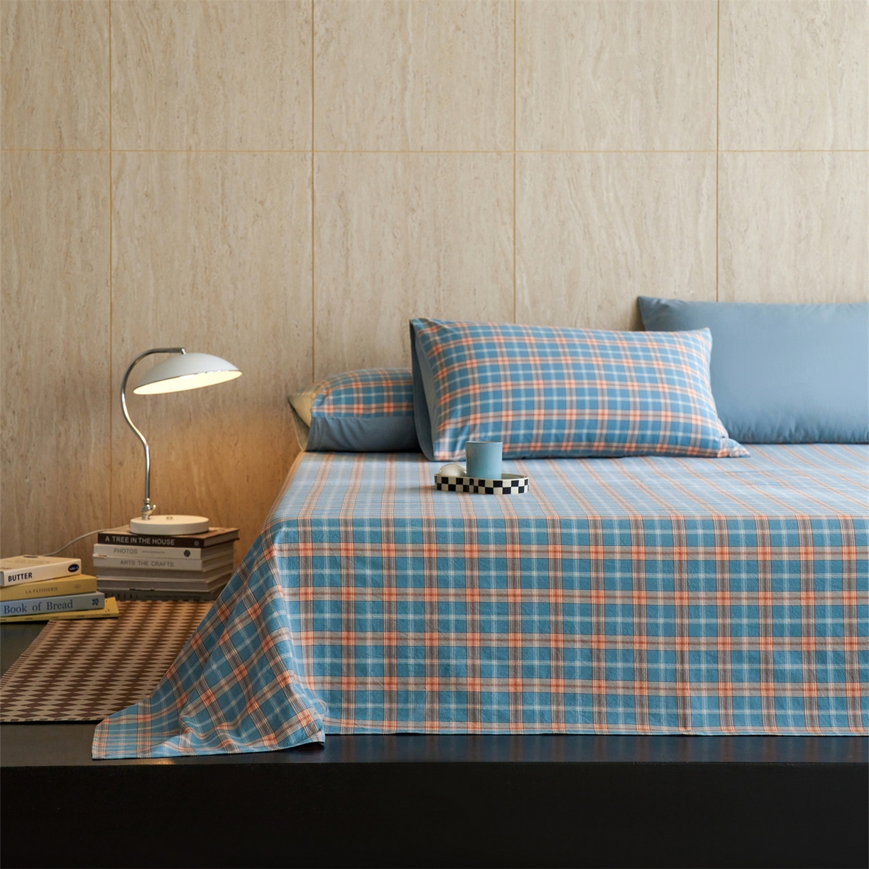 91家纺网 家纺一手货源 找家纺 （总）启程家纺 2026新款全棉纯棉色织水洗棉单床单床单单件单品床单