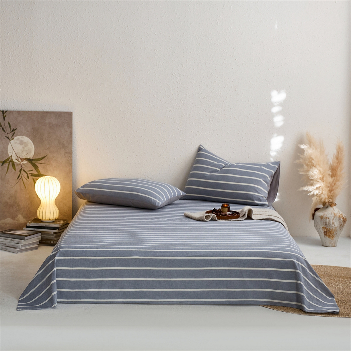 91家纺网 家纺一手货源 找家纺 （总）启程家纺 2026新款全棉纯棉色织水洗棉单床单床单单件单品床单