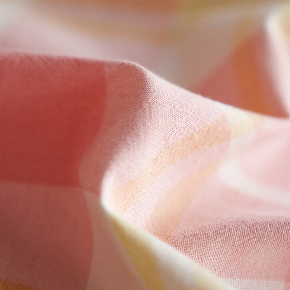 91家纺网 家纺一手货源 找家纺 启程家纺 2026新款全棉纯棉色织水洗棉单床单床单单件单品床单 爱格-粉