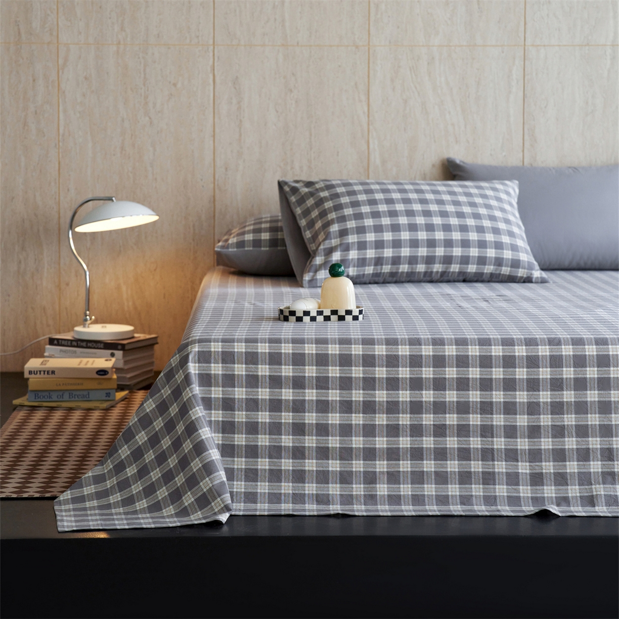 启程家纺 2026新款全棉纯棉色织水洗棉单床单床单单件单品床单 初遇