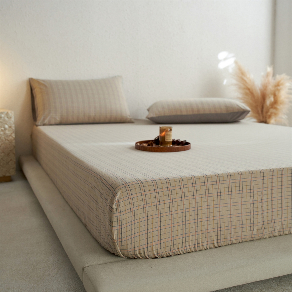 91家纺网 家纺一手货源 找家纺 启程家纺 2026新款全棉纯棉色织水洗棉单床笠床笠单件单品床笠 秋天5号