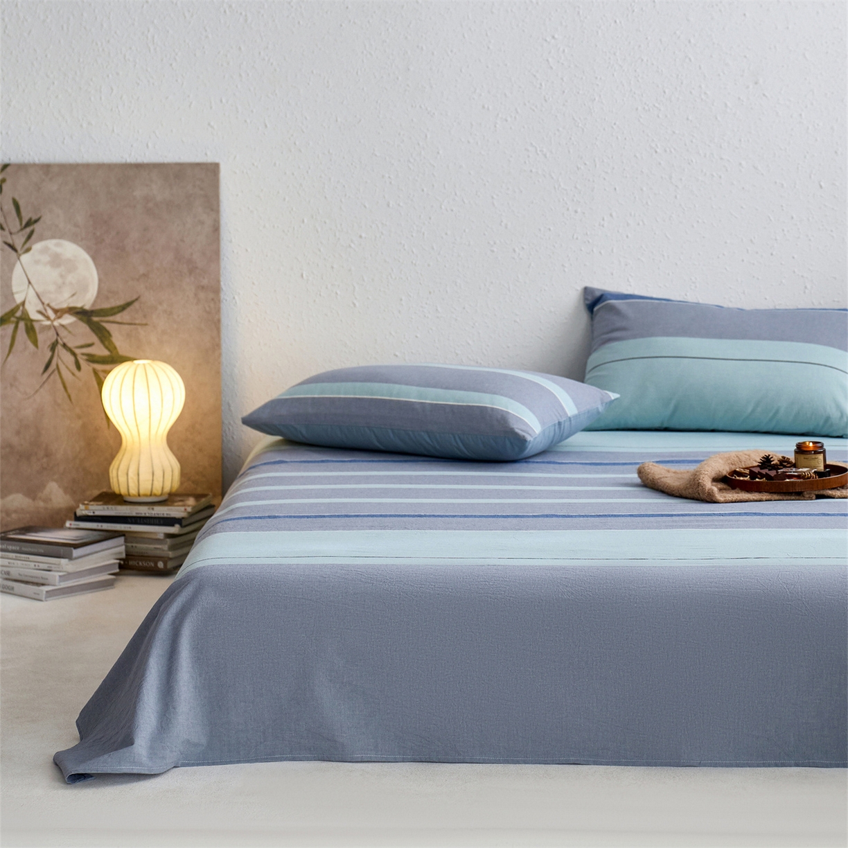 91家纺网 家纺一手货源 找家纺 启程家纺 2026新款全棉纯棉色织水洗棉单床单床单单件单品床单 米亚兰