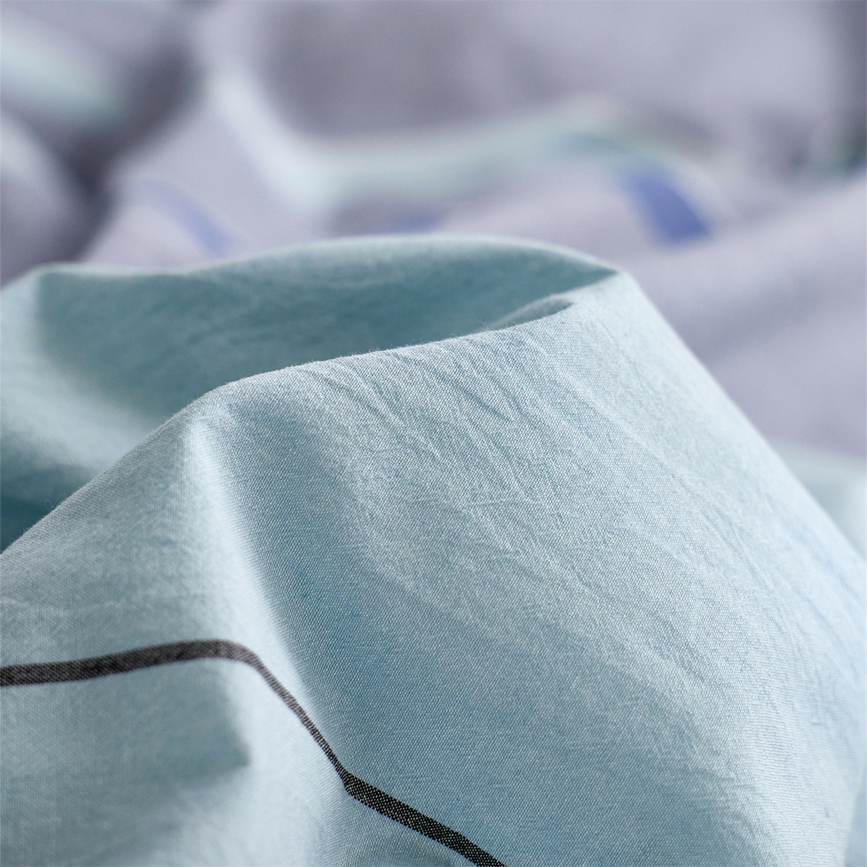 91家纺网 家纺一手货源 找家纺 启程家纺 2026新款全棉纯棉色织水洗棉单床单床单单件单品床单 米亚兰