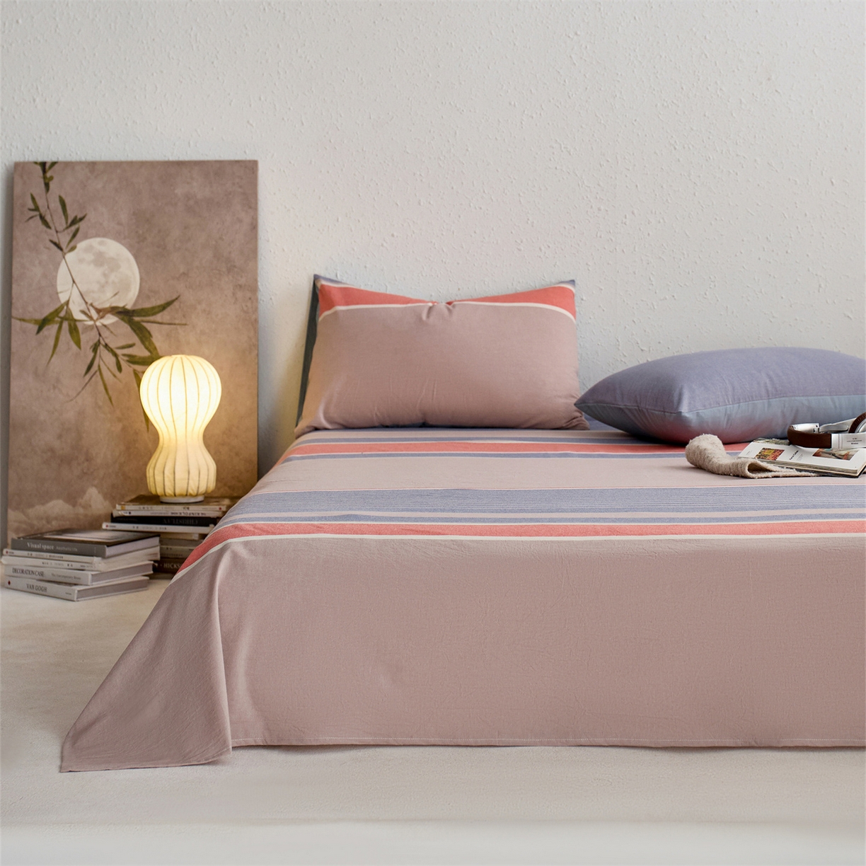 91家纺网 家纺一手货源 找家纺 启程家纺 2026新款全棉纯棉色织水洗棉单床单床单单件单品床单 土耳其