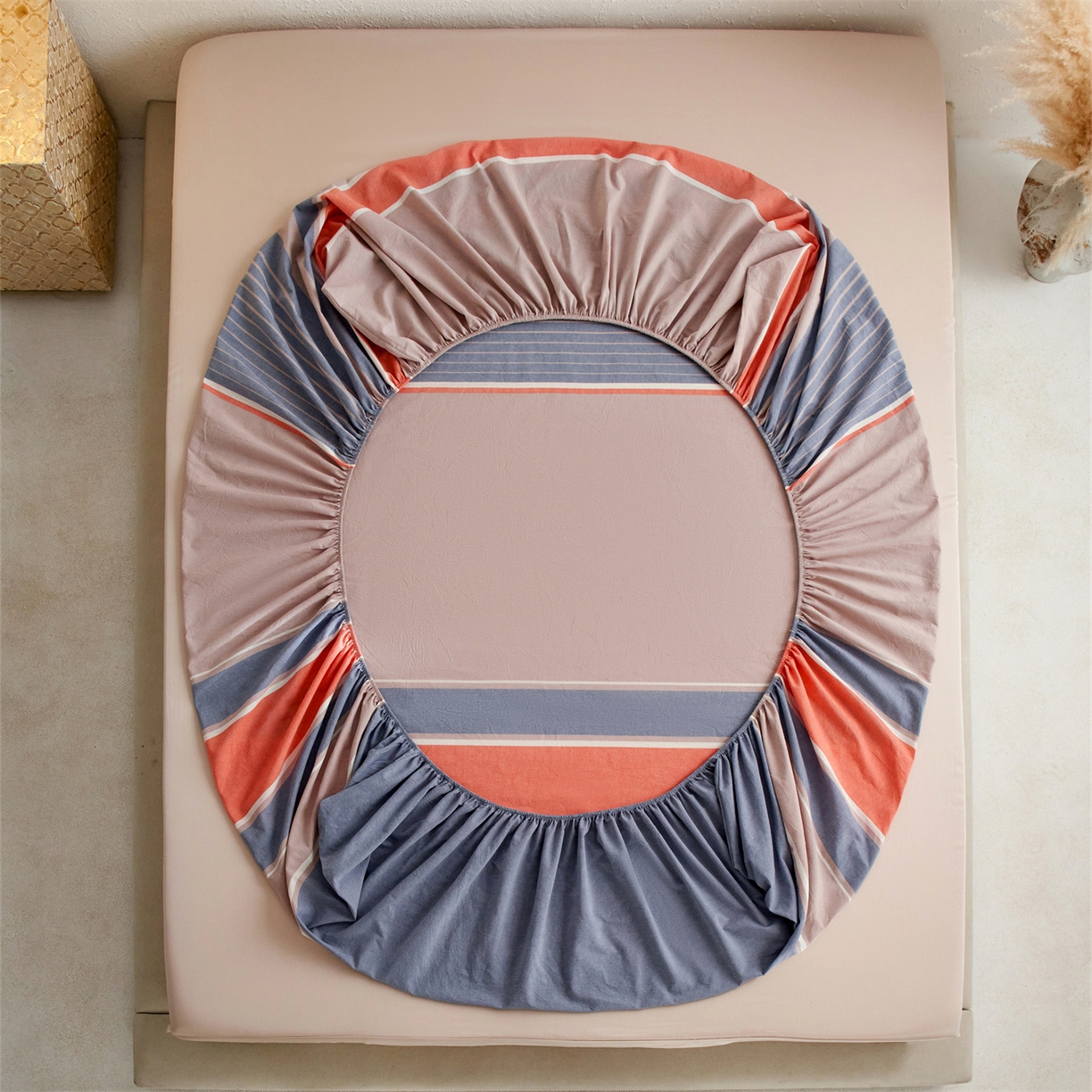 91家纺网 家纺一手货源 找家纺 启程家纺 2026新款全棉纯棉色织水洗棉单床笠床笠单件单品床笠 土耳其