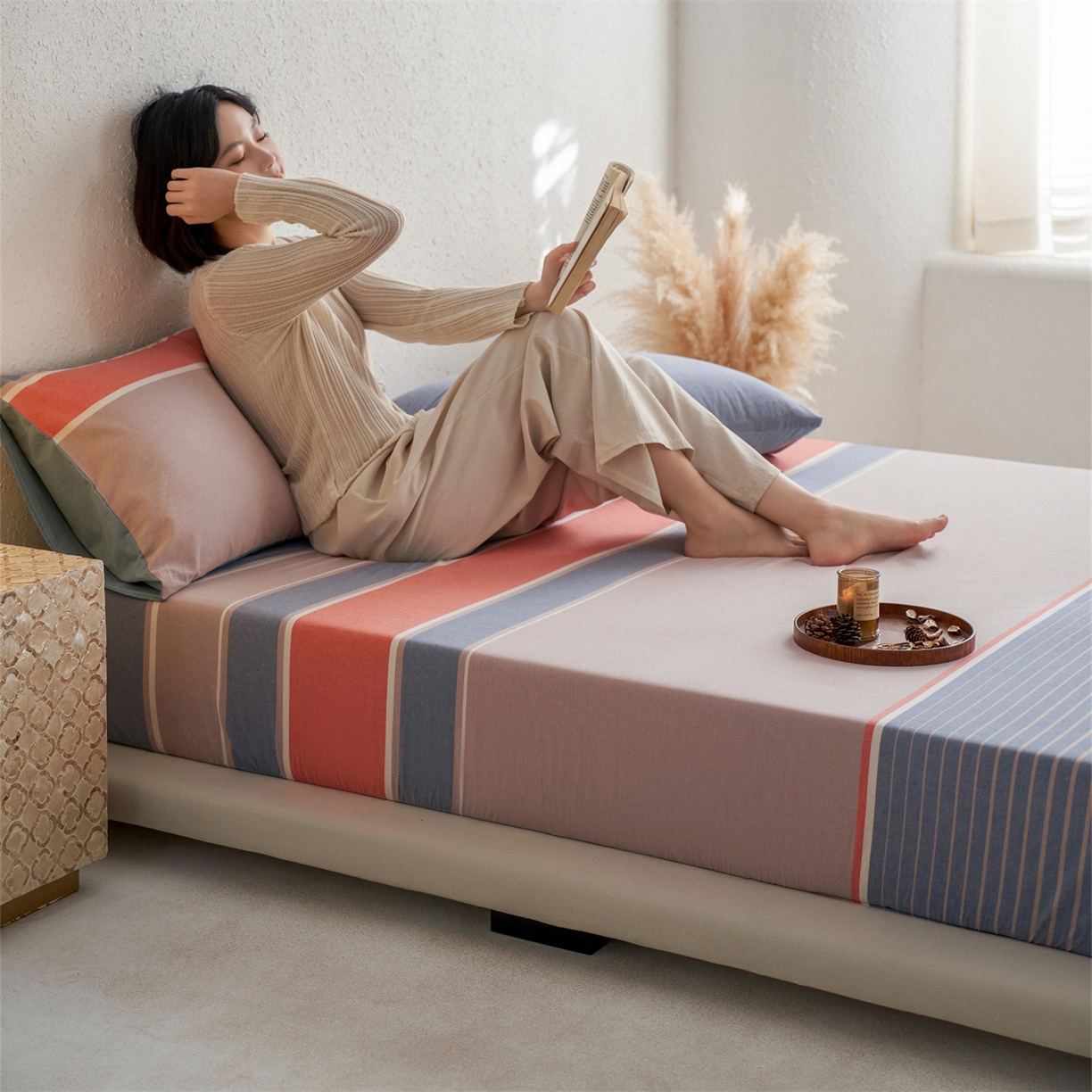 91家纺网 家纺一手货源 找家纺 启程家纺 2026新款全棉纯棉色织水洗棉单床笠床笠单件单品床笠 土耳其