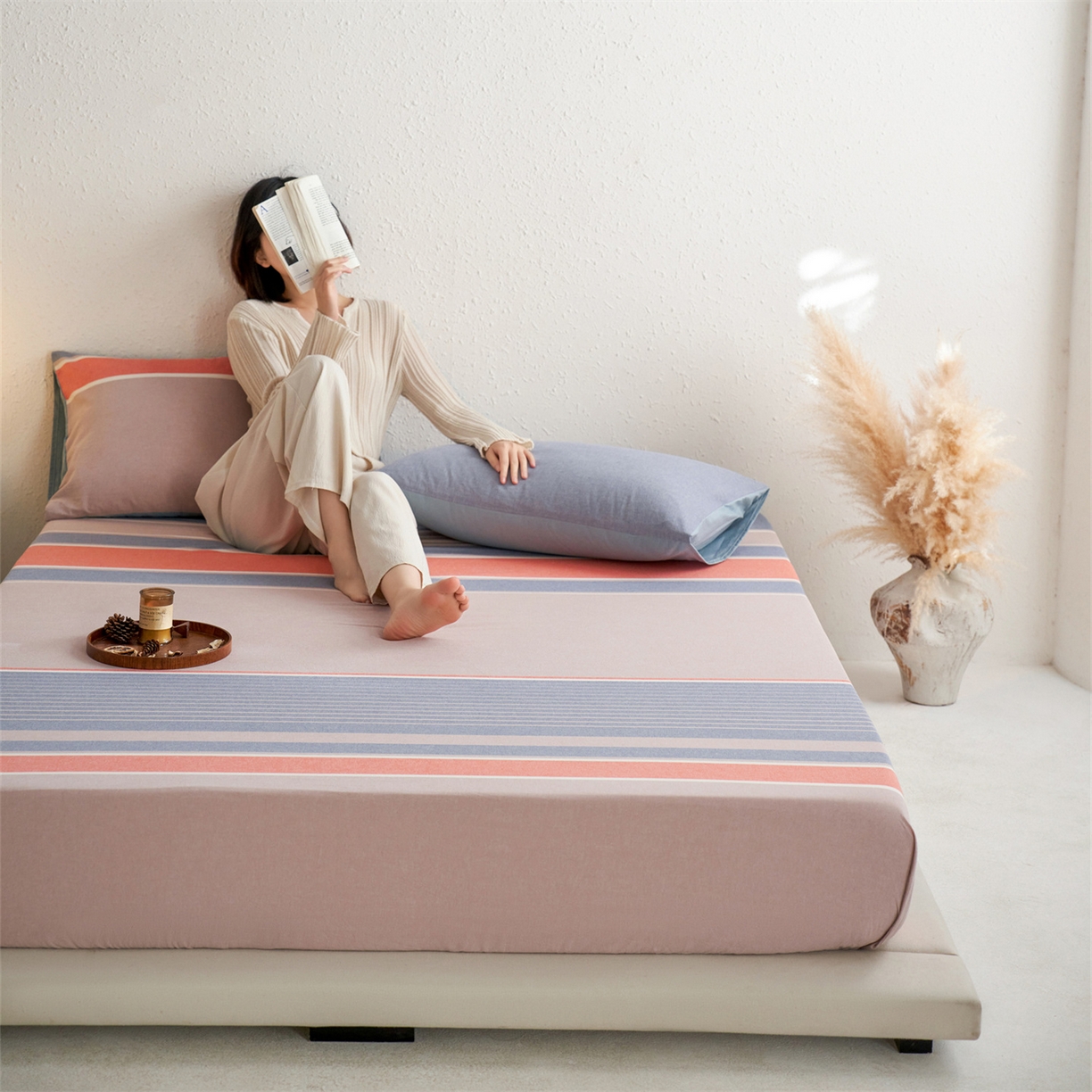 91家纺网 家纺一手货源 找家纺 启程家纺 2026新款全棉纯棉色织水洗棉单床笠床笠单件单品床笠 土耳其