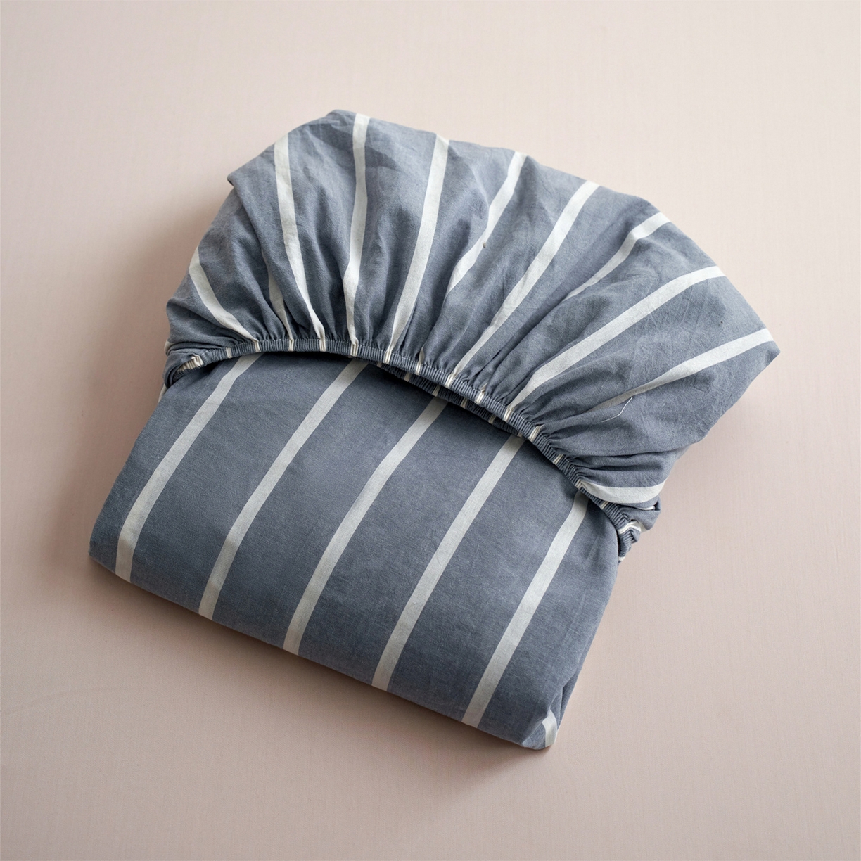 91家纺网 家纺一手货源 找家纺 启程家纺 2026新款全棉纯棉色织水洗棉单床笠床笠单件单品床笠 威特浅蓝