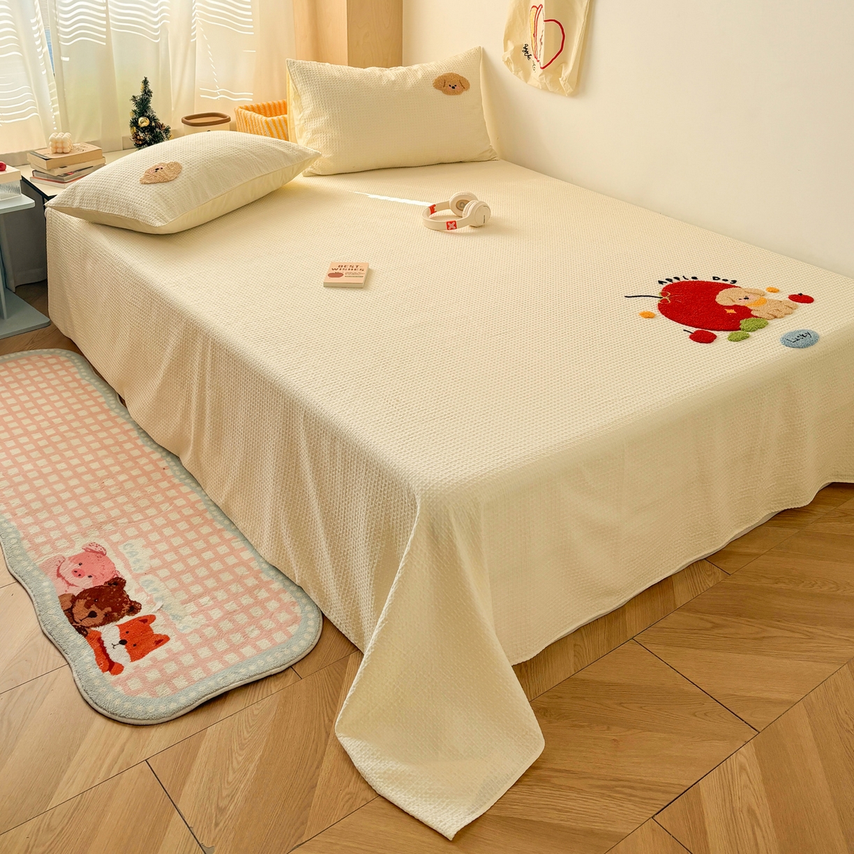 91家纺网 家纺一手货源 找家纺 （总）雅居纺家纺 2026新款全棉华夫格毛巾绣单品系列