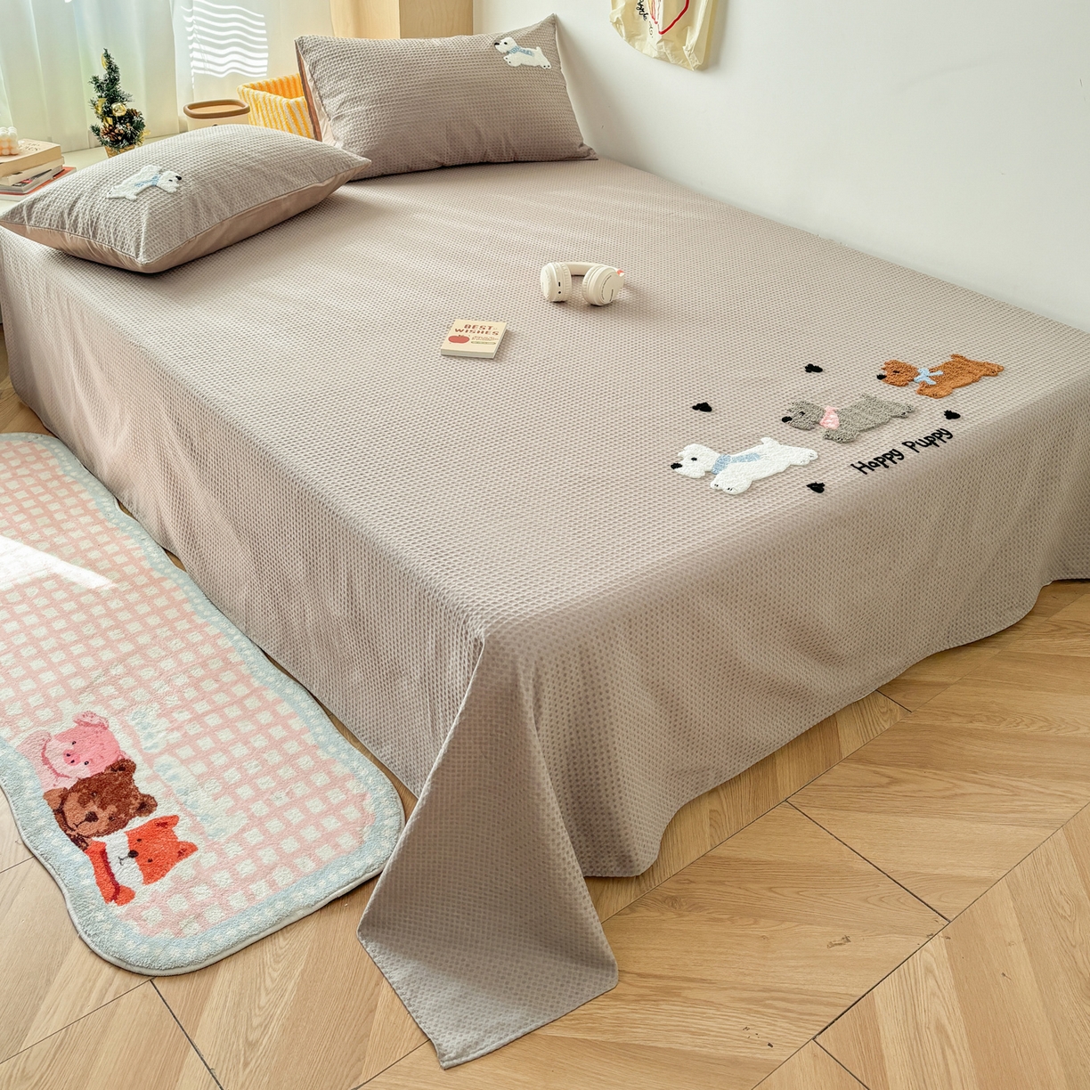 91家纺网 家纺一手货源 找家纺 （总）雅居纺家纺 2026新款全棉华夫格毛巾绣单品系列