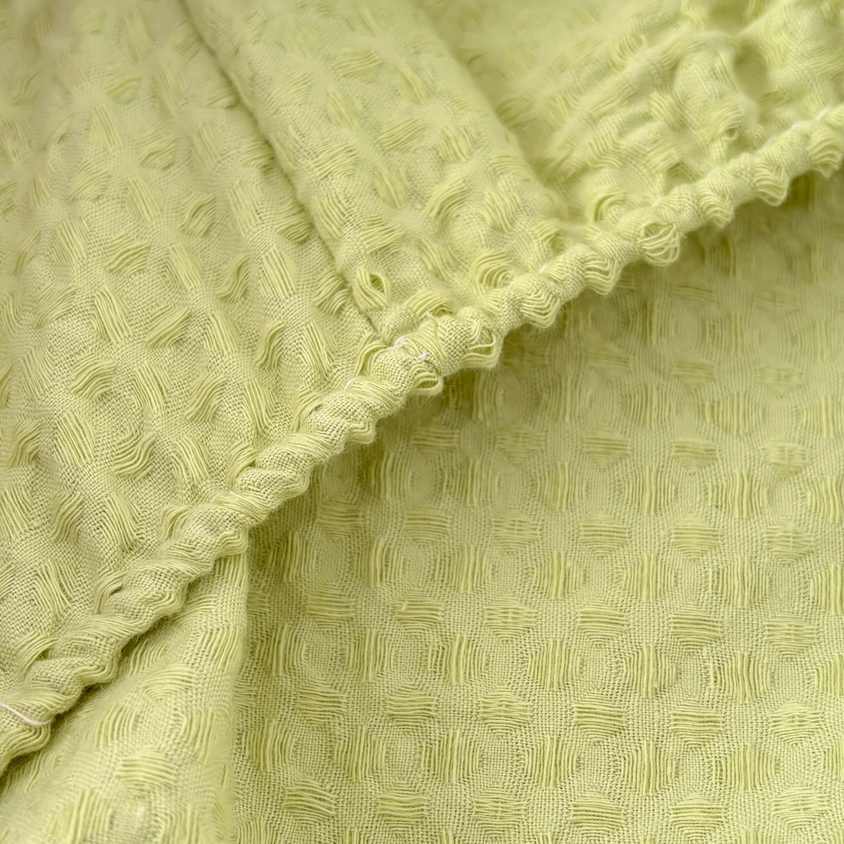 91家纺网 家纺一手货源 找家纺 雅居纺家纺 2026新款全棉华夫格毛巾绣单品系列 水绿萌宠