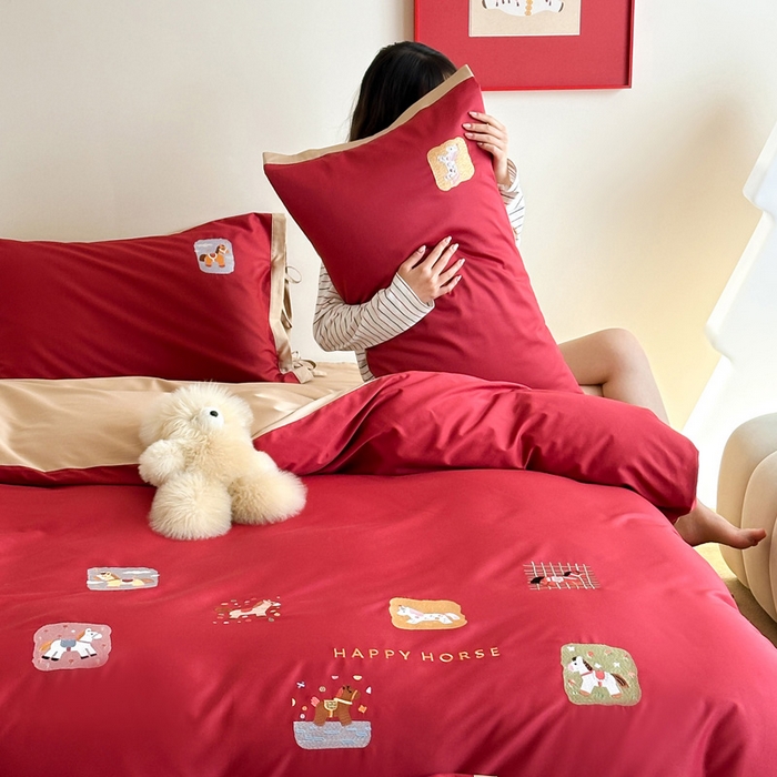 91家纺网 家纺一手货源 找家纺 （总）爱缦 2025新款海边假日系列60支莱赛尔四件套风格二