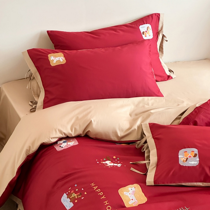 91家纺网 家纺一手货源 找家纺 （总）爱缦 2026新款小马奔腾系列100s全棉四件套（此款券后控价：小号238，标准298，大号318）