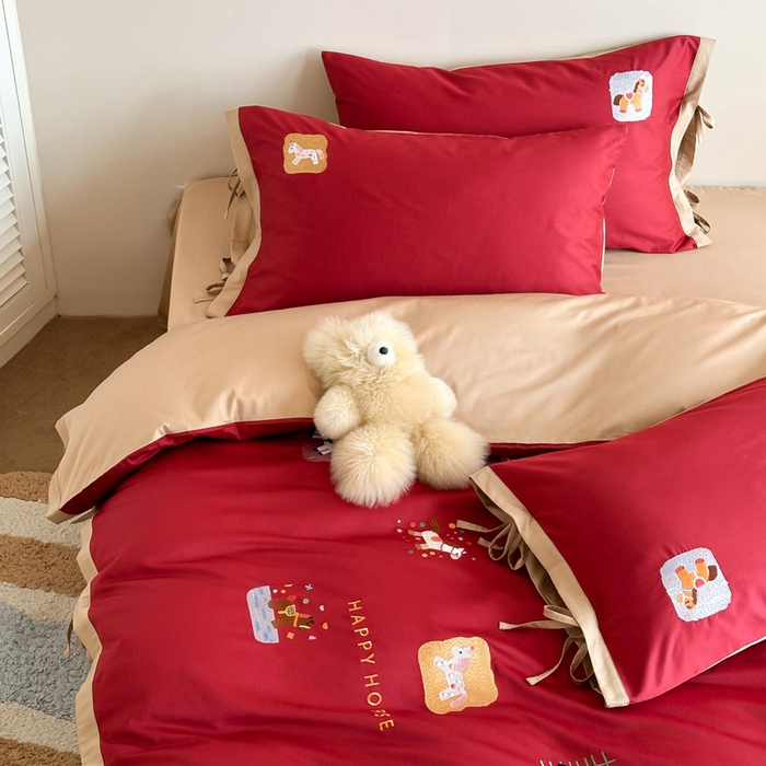 91家纺网 家纺一手货源 找家纺 （总）爱缦 2026新款小马奔腾系列100s全棉四件套（此款券后控价：小号238，标准298，大号318）