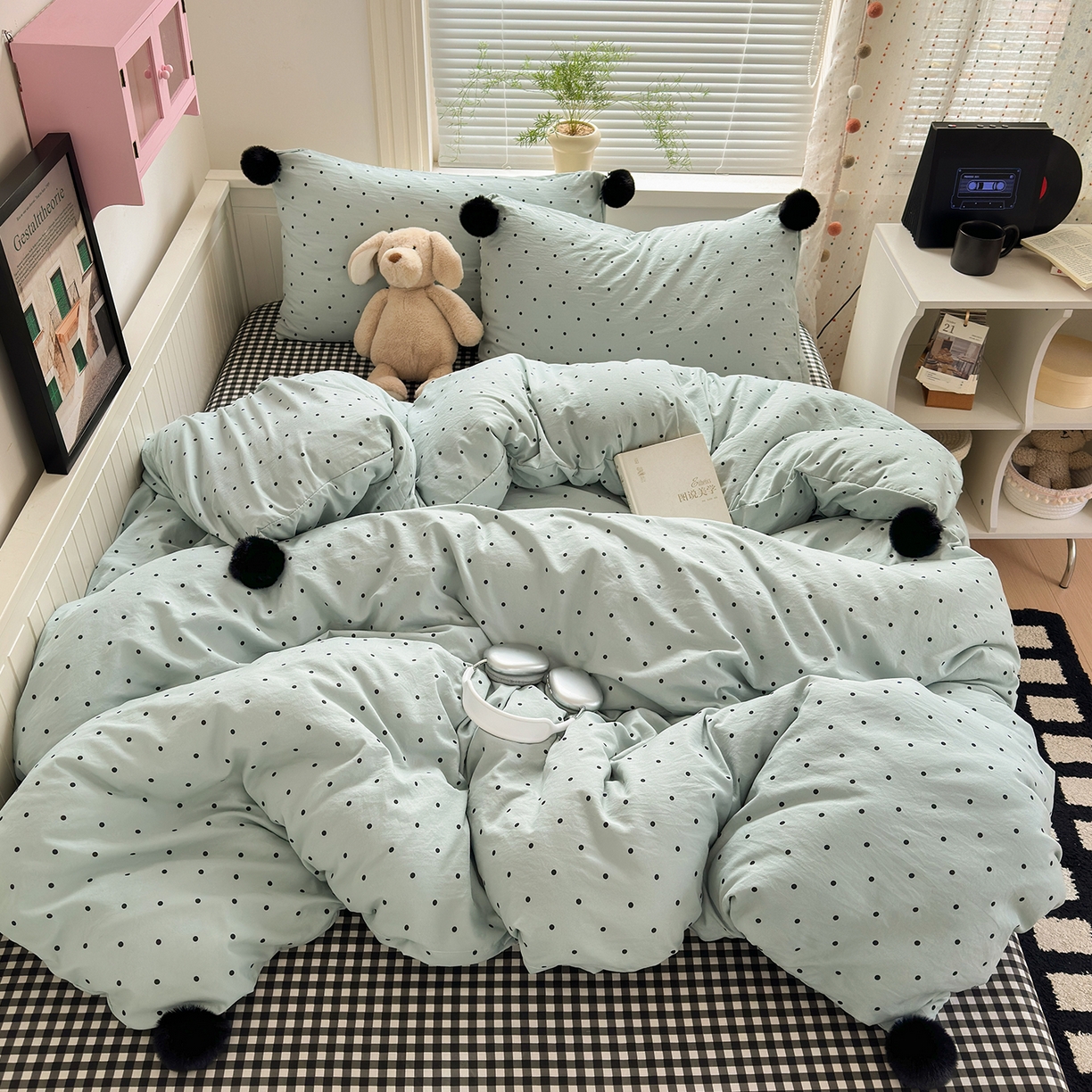 91家纺网 家纺一手货源 找家纺 （总）优选直播新款全棉磨毛喷气印花四件套加厚纯棉三件套（一字绣工艺款）学生三件套