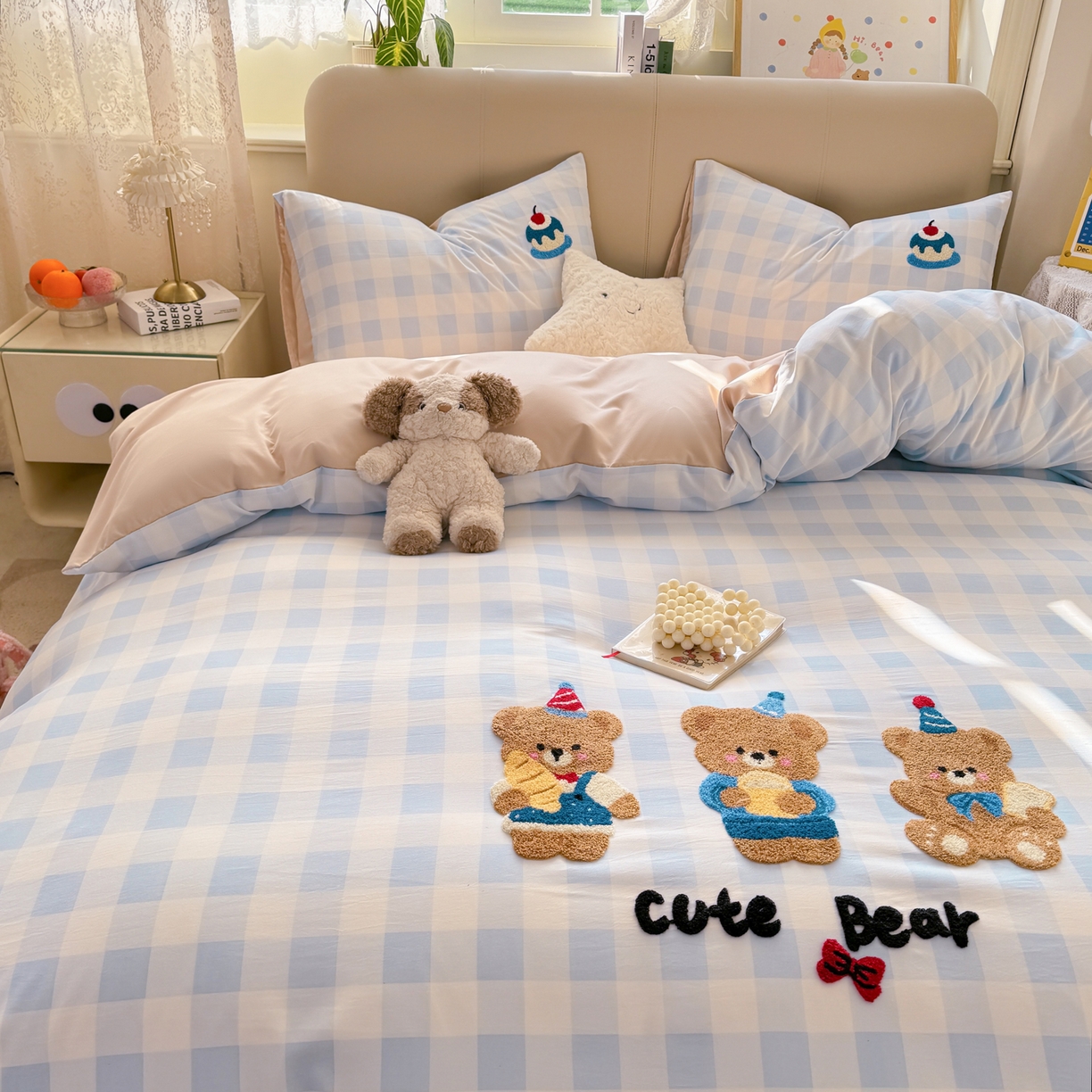 91家纺网 家纺一手货源 找家纺 优选 2026新款小红书热款混搭风毛巾绣床上用品四件套韩版学生三件套【专版花型 盗版必究】 好心情