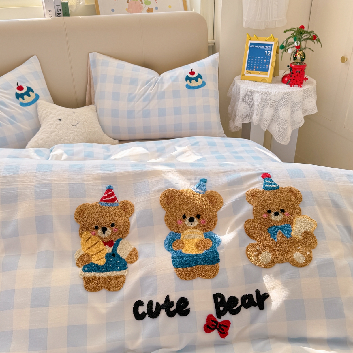 91家纺网 家纺一手货源 找家纺 优选 2026新款小红书热款混搭风毛巾绣床上用品四件套韩版学生三件套【专版花型 盗版必究】 好心情