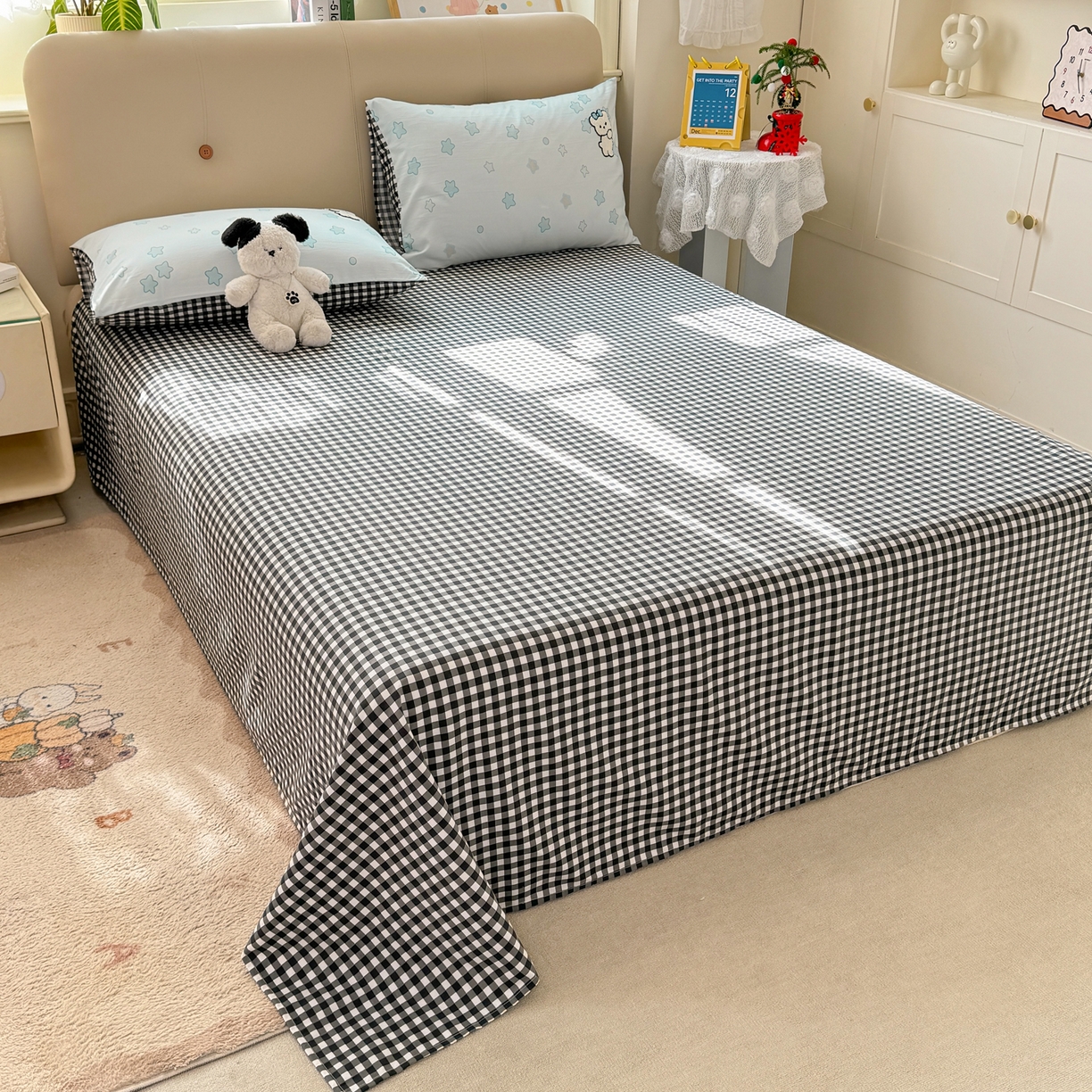 91家纺网 家纺一手货源 找家纺 优选 2026新款小红书热款混搭风毛巾绣床上用品四件套韩版学生三件套【专版花型 盗版必究】 星空缘