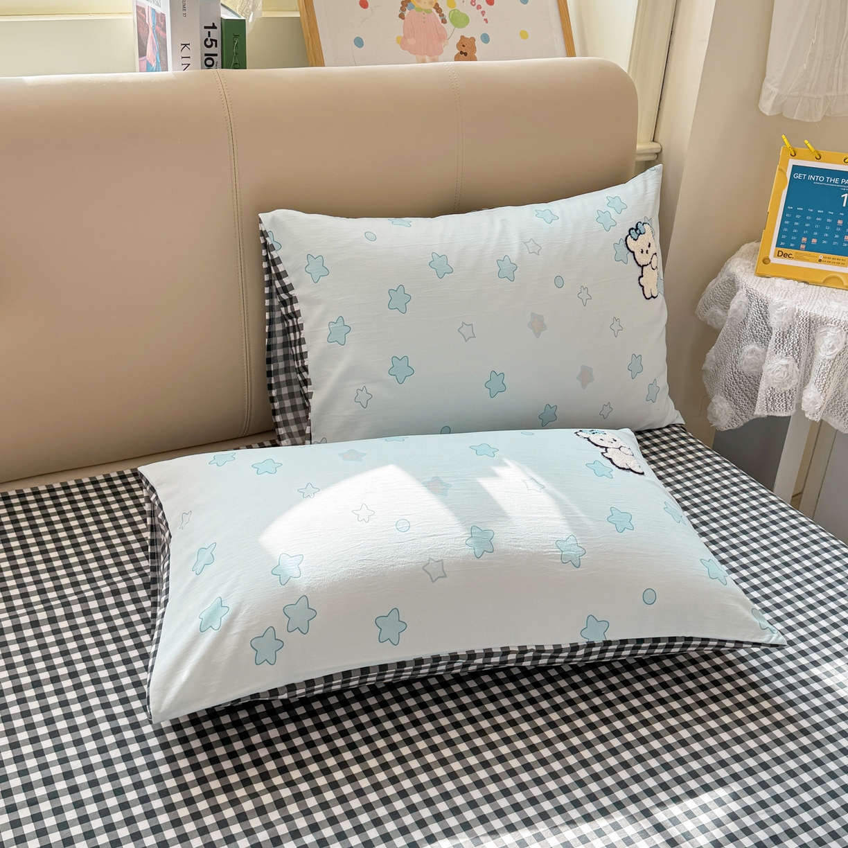 91家纺网 家纺一手货源 找家纺 优选 2026新款小红书热款混搭风毛巾绣床上用品四件套韩版学生三件套【专版花型 盗版必究】 星空缘