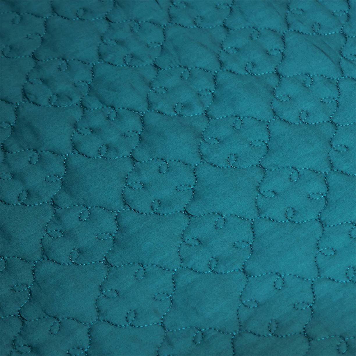 91家纺网 家纺一手货源 找家纺 OL家纺 2026新款高精密苏绣蕾丝四件套 金玉满堂-孔雀蓝